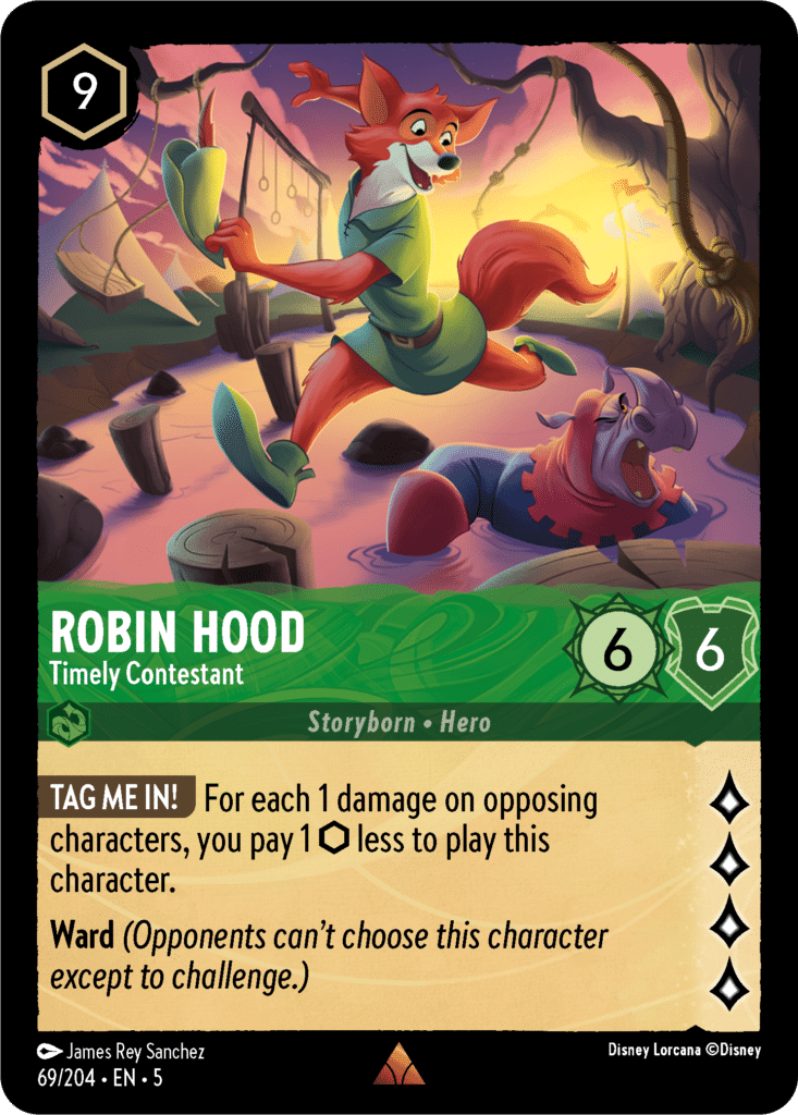 Robin Hood - Timely Contestant
Disney Lorcana Shimmering Skies card